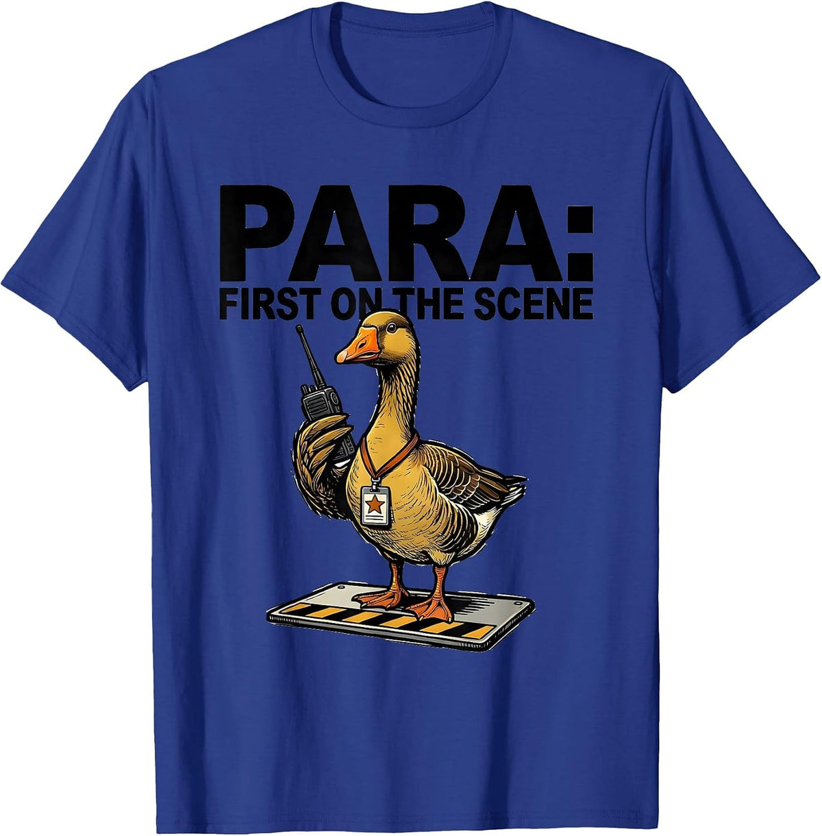Para First On The Scene Funny Paraprofessional SPED Teacher T-Shirt - Royal Blue