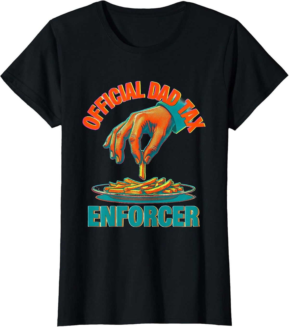 Official Dad Tax Enforcer Funny Dad Design T-Shirt - Black