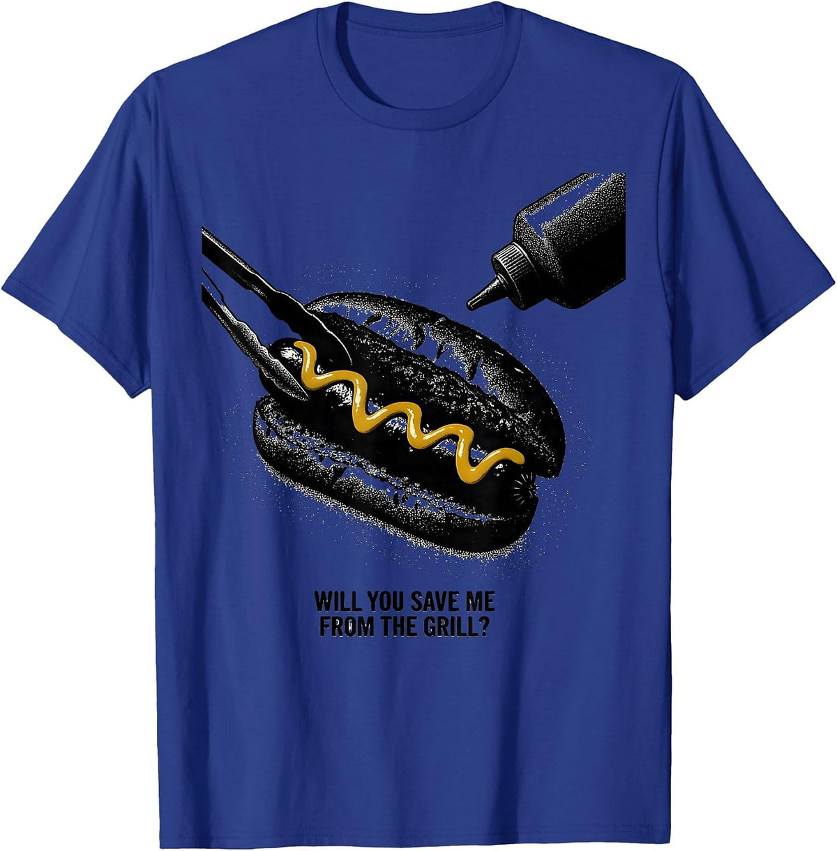 Will You Save Me From The Grill Funny BBQ Grilling 4th Of T-Shirt - Royal Blue