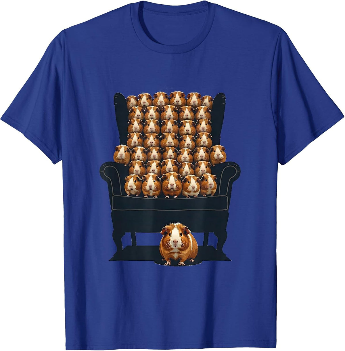 Guinea Pig Chair Funny Cavy Owner Humor T-Shirt - Royal Blue