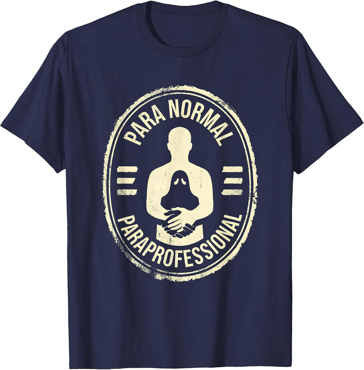Para Normal Paraprofessional Ghost Halloween SpEd Teacher T-Shirt - Navy Blue