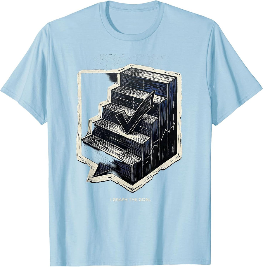 Men's I Graph The Goal Funny Special Education Teacher SPED Humor T-Shirt - Baby Blue