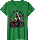 Women's Thank You For Your Labor, Neighbor Patriotic Labor Day Union T-Shirt - Kelly Green