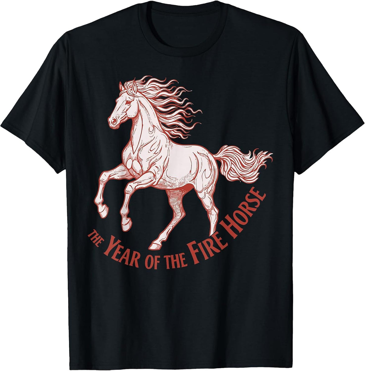 The Year of The Fire Horse 2026 Celebration T-Shirt - Black