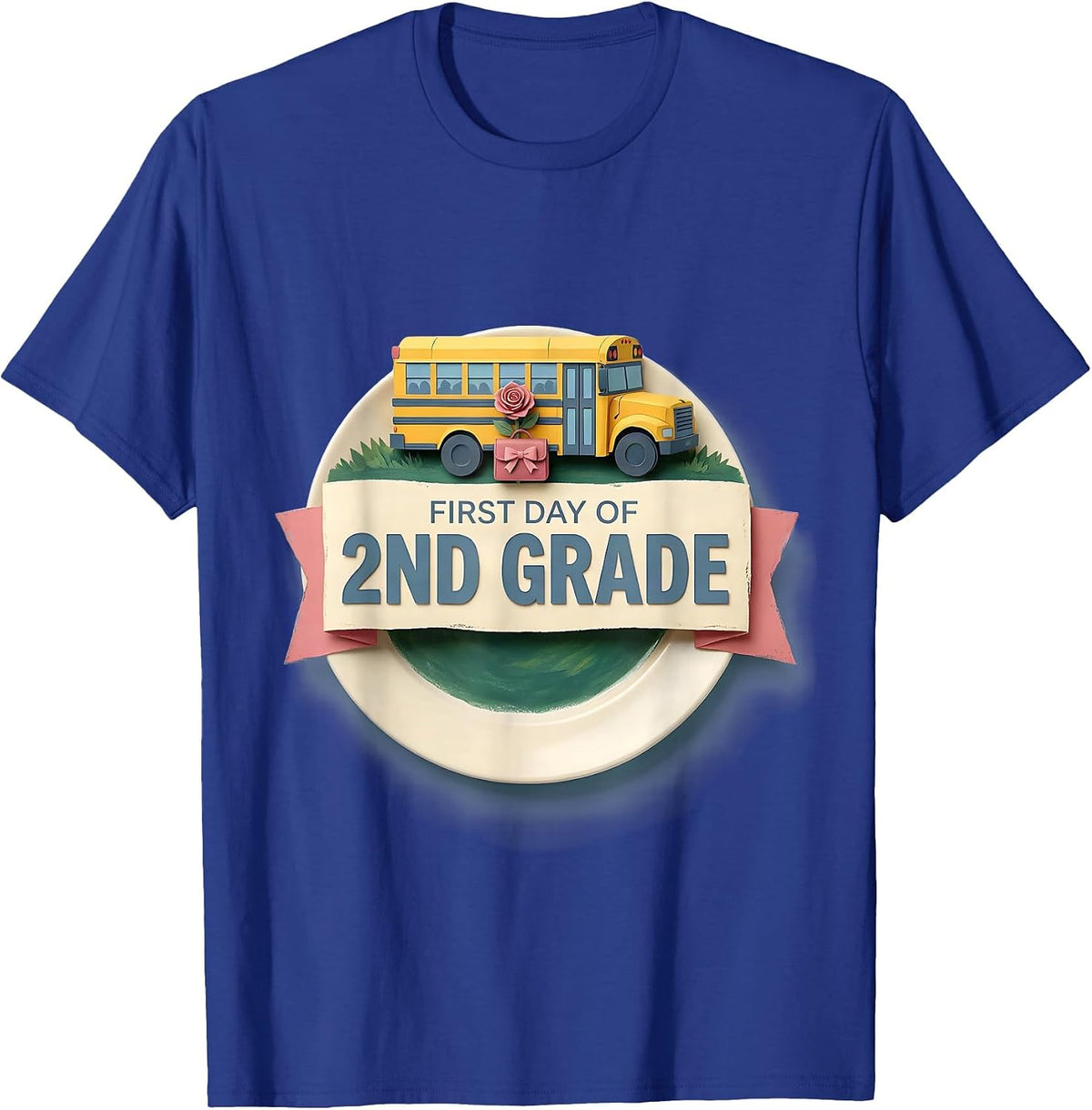 First Day Of 2nd Grade Storybook Coquette Bow Back To School T-Shirt - Royal Blue
