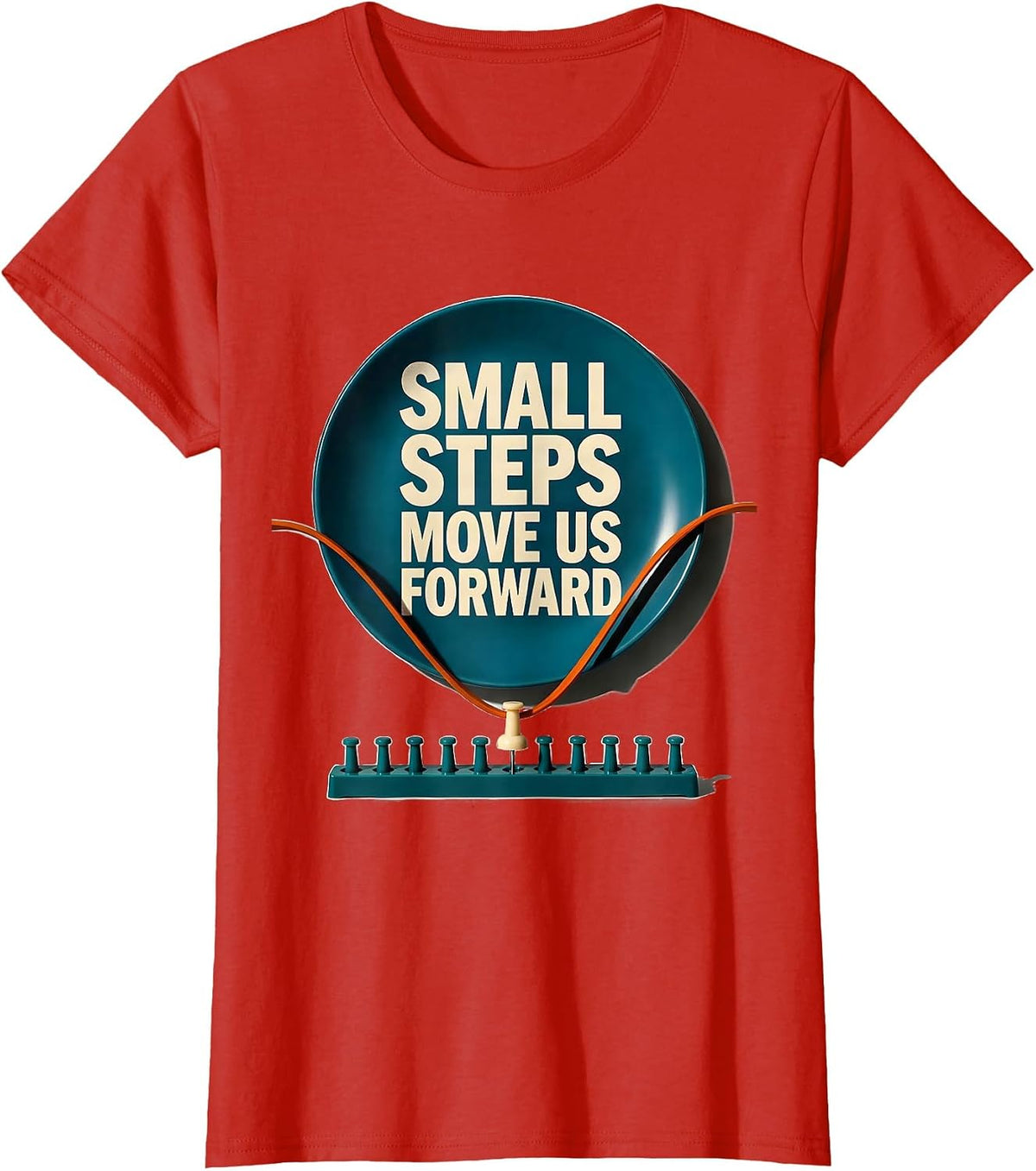 Small Steps Move Us Forward Occupational Therapy Pediatric T-Shirt - Red