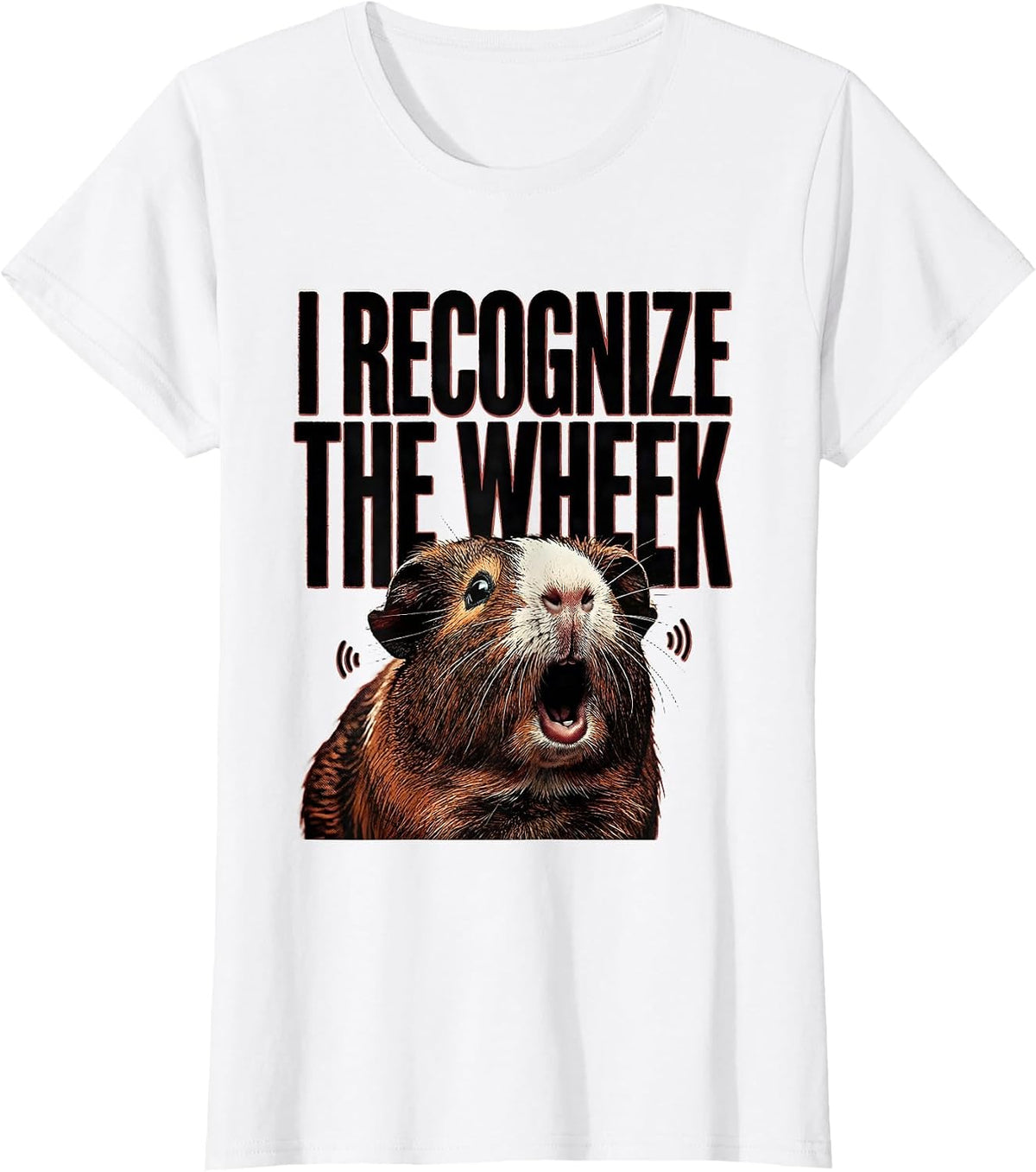 Women's I Recognize The Wheek Funny Guinea Pig Pet Lover Gift T-Shirt - White