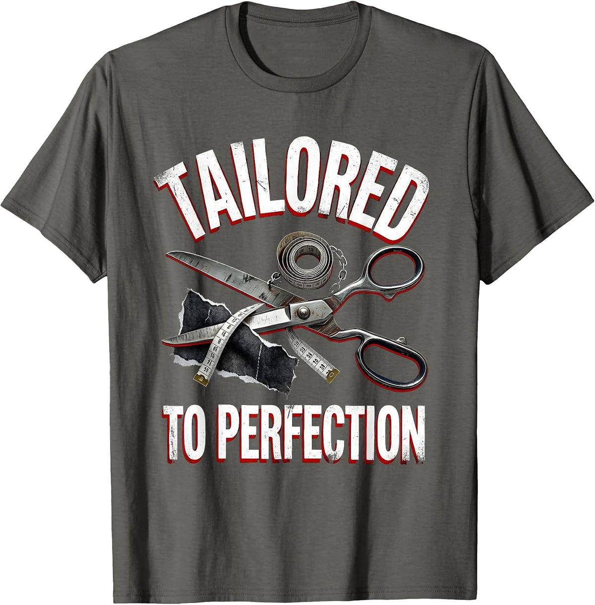 Tailored To Perfection Elegant Style Design T-Shirt - Asphalt Grey