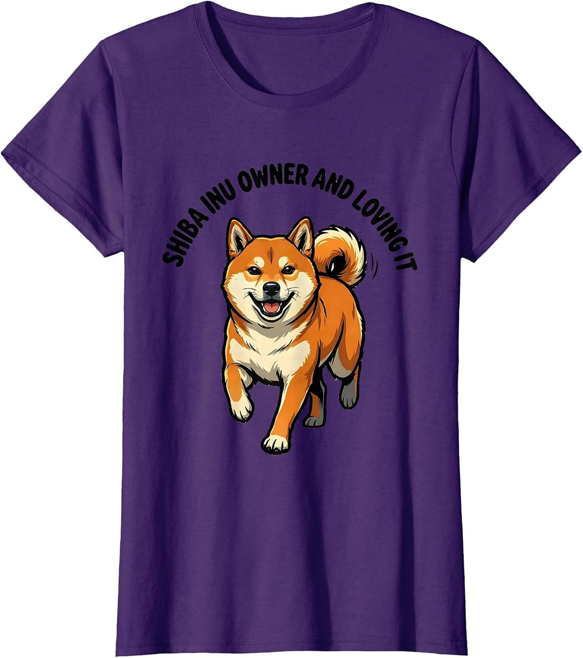 Women's Shiba Inu Owner And Loving It Funny Dog Lover Gift T-Shirt - Purple
