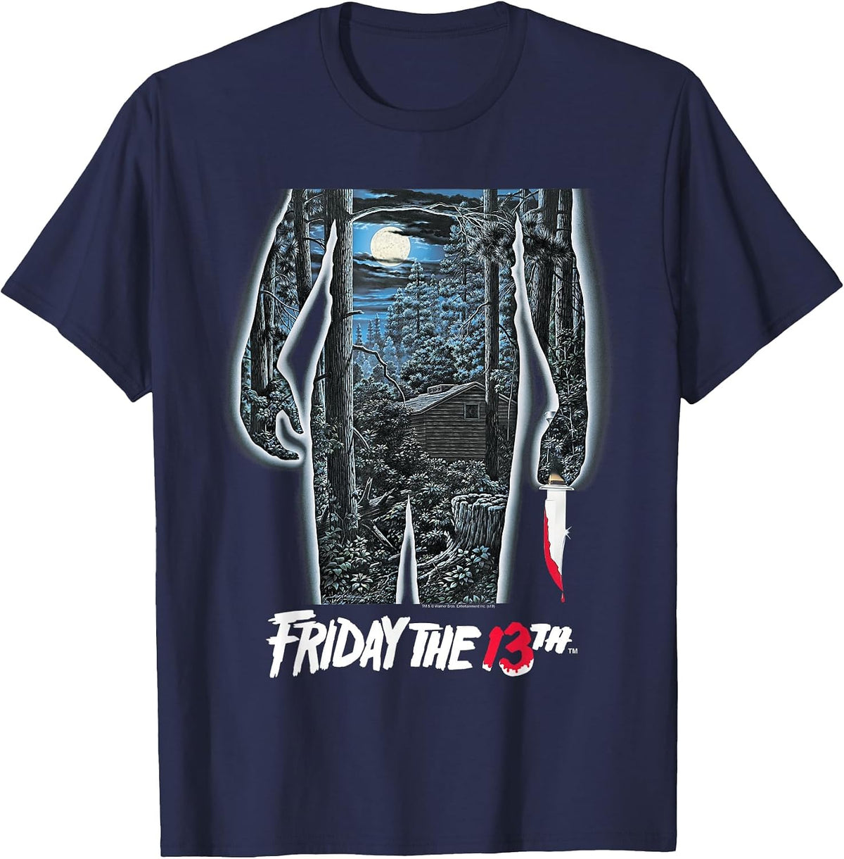 Friday the 13th Original Poster T-Shirt - Navy Blue