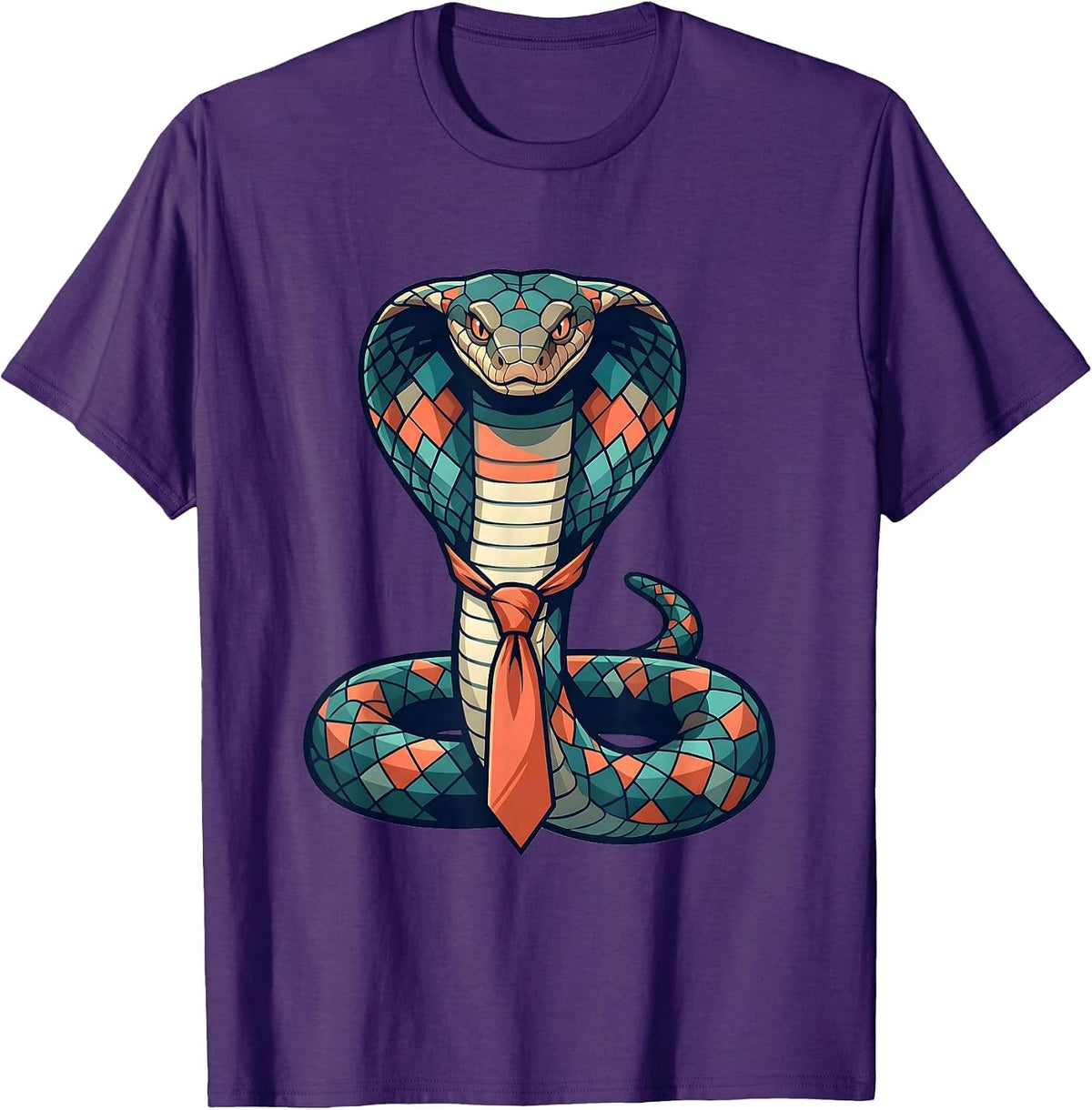Charming Snake in Silk Tie Rizz Em With the Tism T-Shirt - Purple