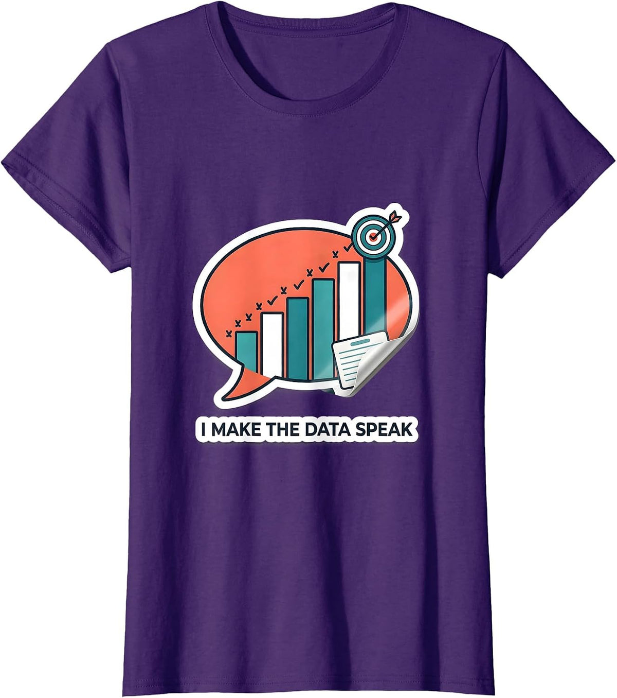 Women's I Make The Data Speak Funny Special Education Teacher SPED T-Shirt - Purple