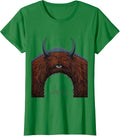 Women's There's A Glen In Me Somewhere Cute Highland Cow Scottish T-Shirt - Kelly Green