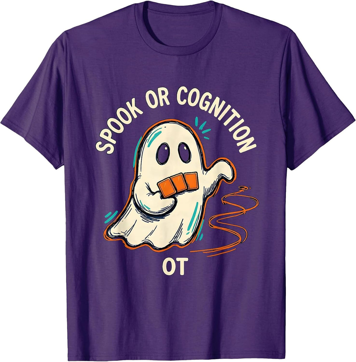 Spook Or Cognition OT Funny Occupational Therapy Halloween T-Shirt - Purple