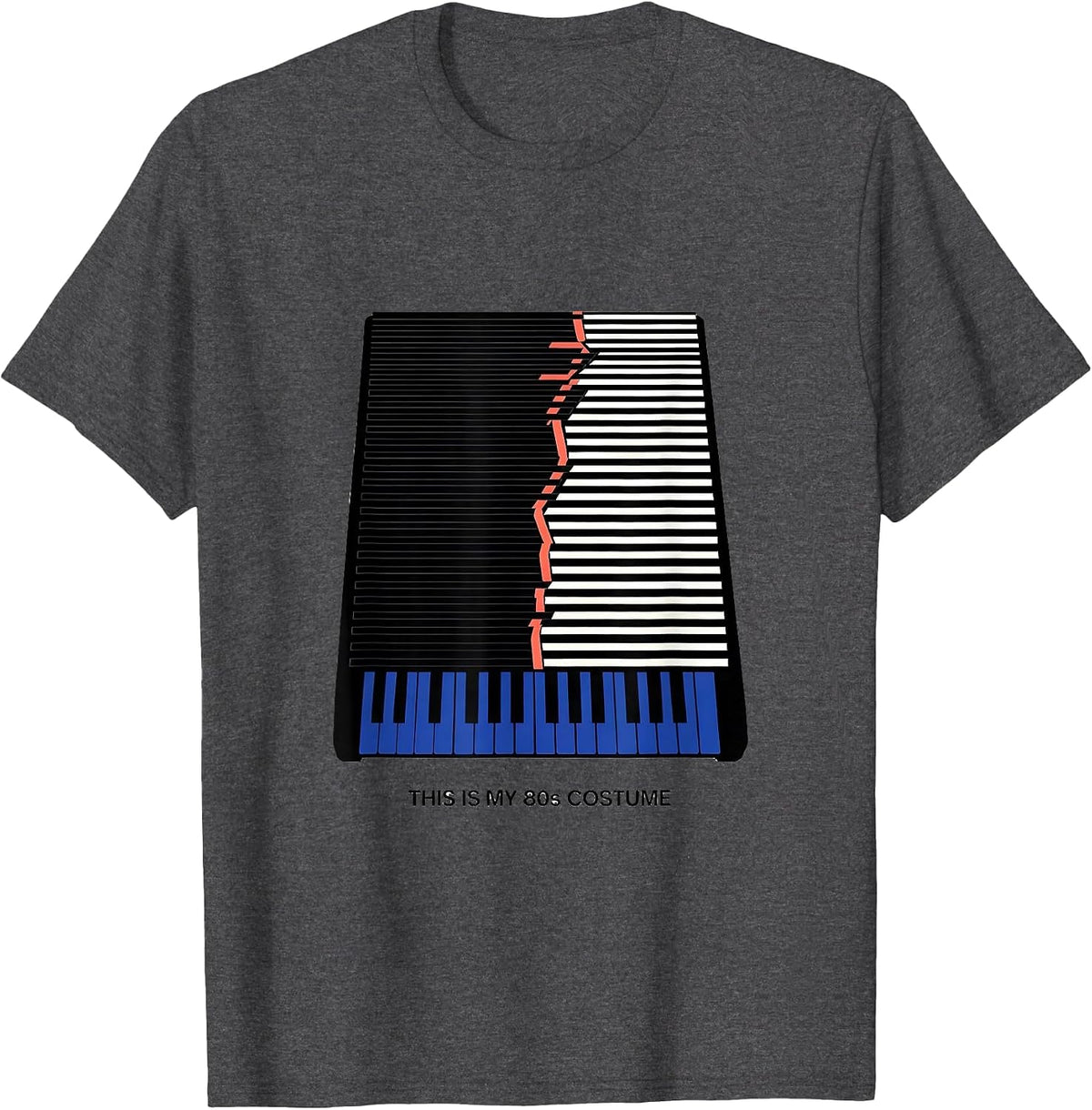 This Is My 80s Costume Funny Retro Throwback Party Outfit T-Shirt - Dark Heather Grey
