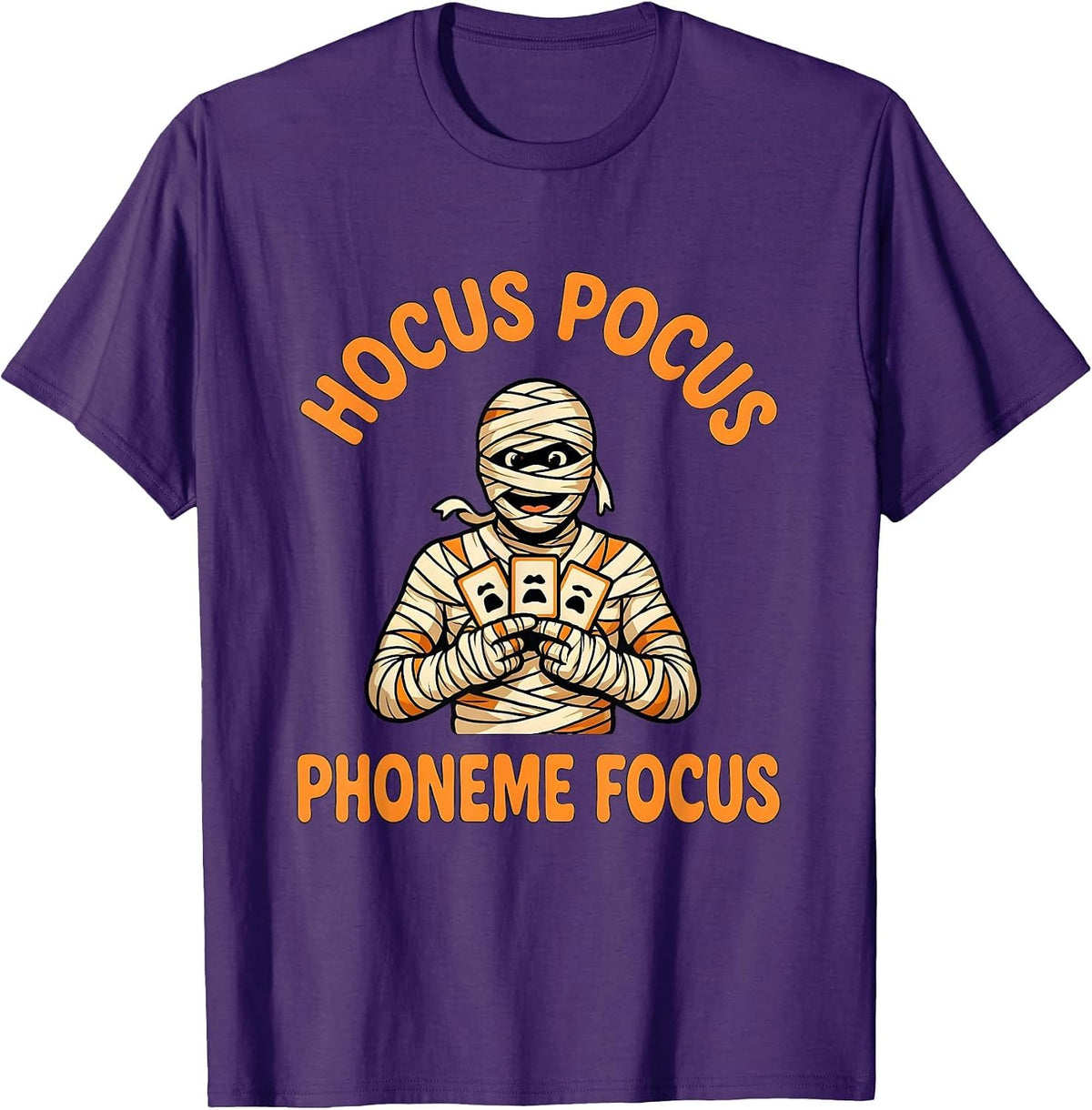 Men's Hocus Pocus Phoneme Focus Funny Speech Therapy SLP Teacher T-Shirt - Purple