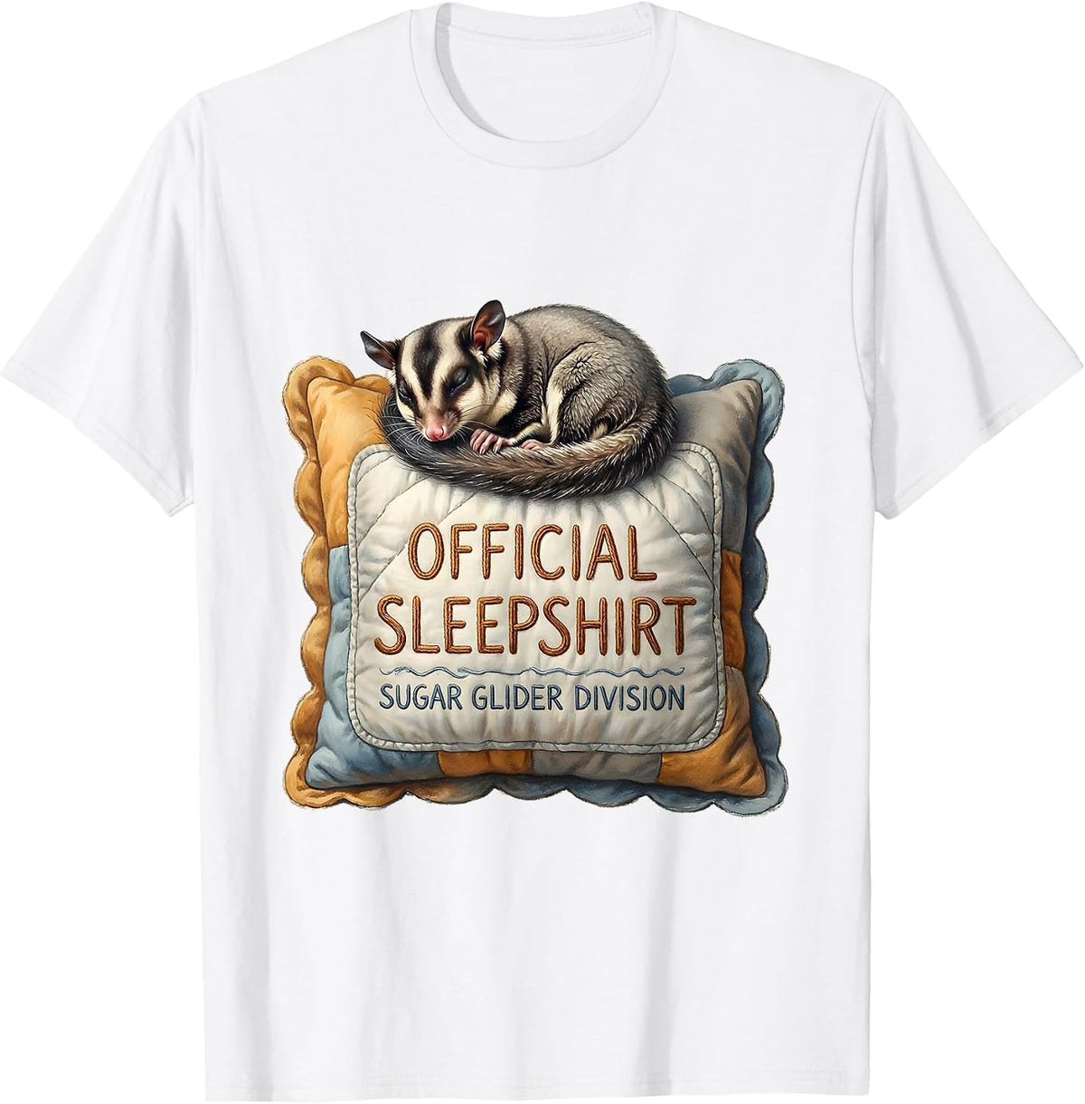 Men's Official Sleepshirt Sugar Glider Division Animal Lover T-Shirt - White