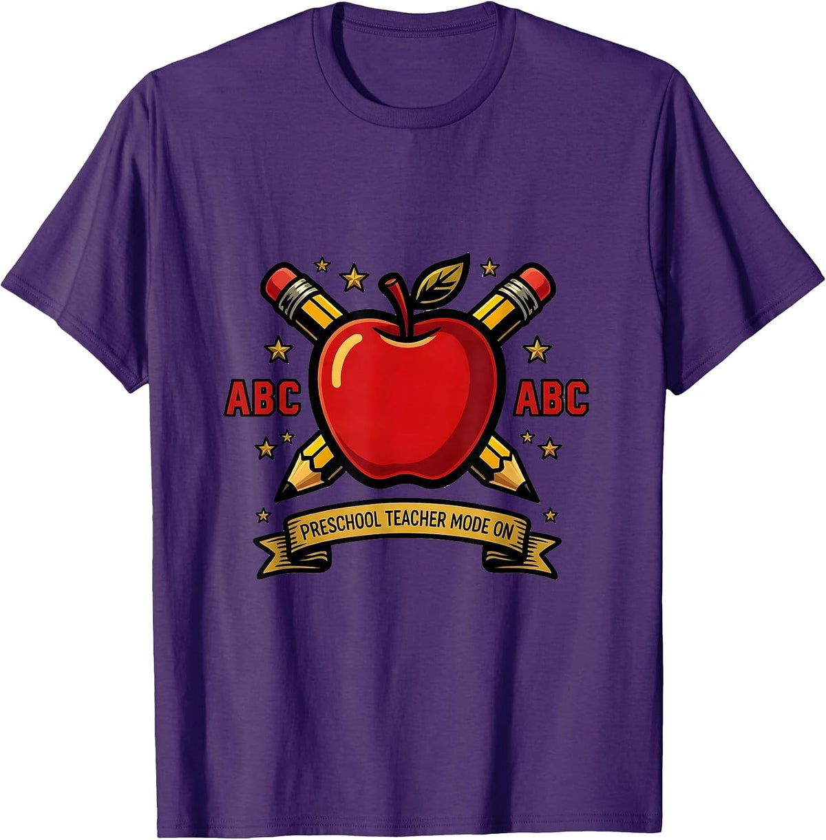 Preschool Teacher Mode On Educator Design T-Shirt - Purple