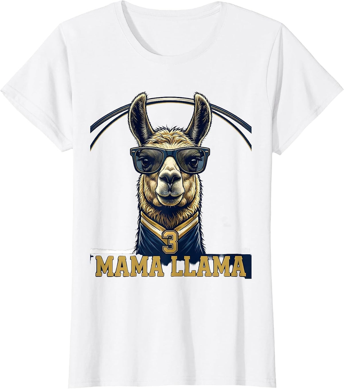 Mama Llama Funny Animal Humor Llama Lover Gift T-Shirt - White