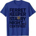 Ferret Keeper Starry Night Certified Whimsical Art Lover T-Shirt - Royal Blue