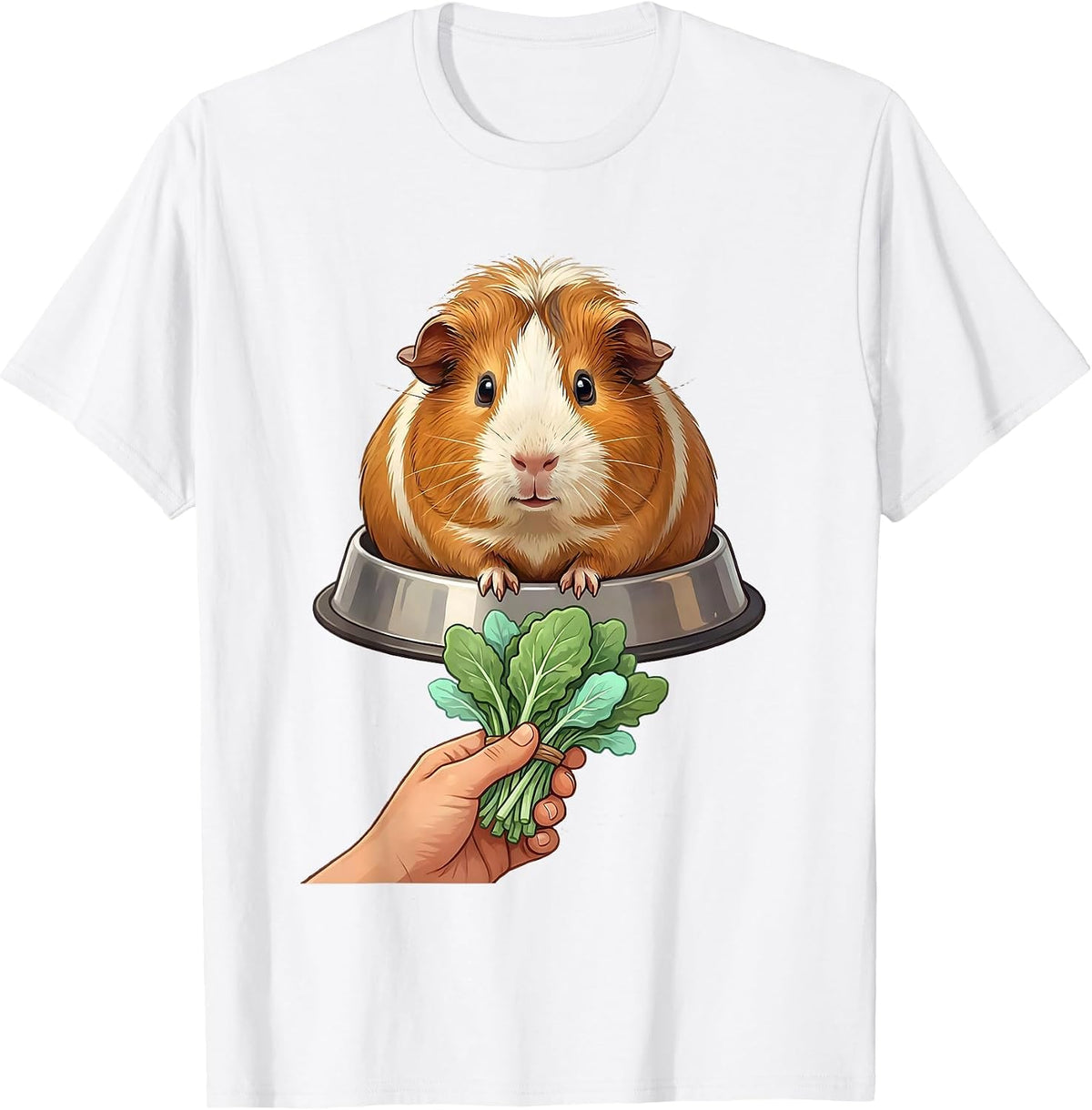 Men's Oversized Tailless Guinea Pig Cute Kawaii Pet Lover Gift T-Shirt - White