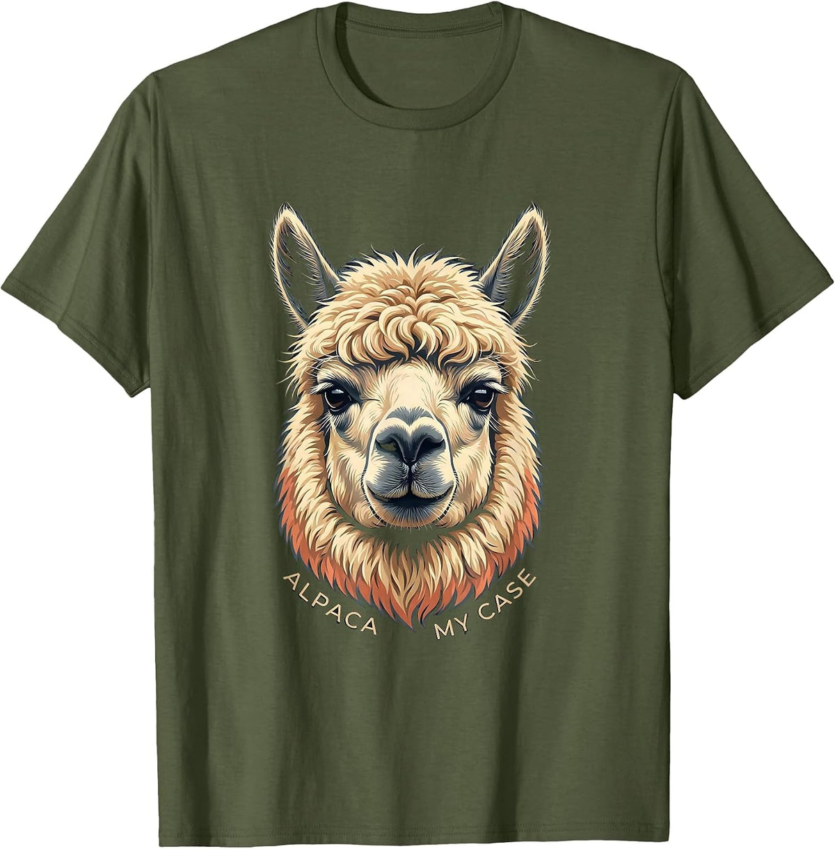 Men's Alpaca My Case Funny Alpaca Lover Humor Men T-Shirt - Olive Green