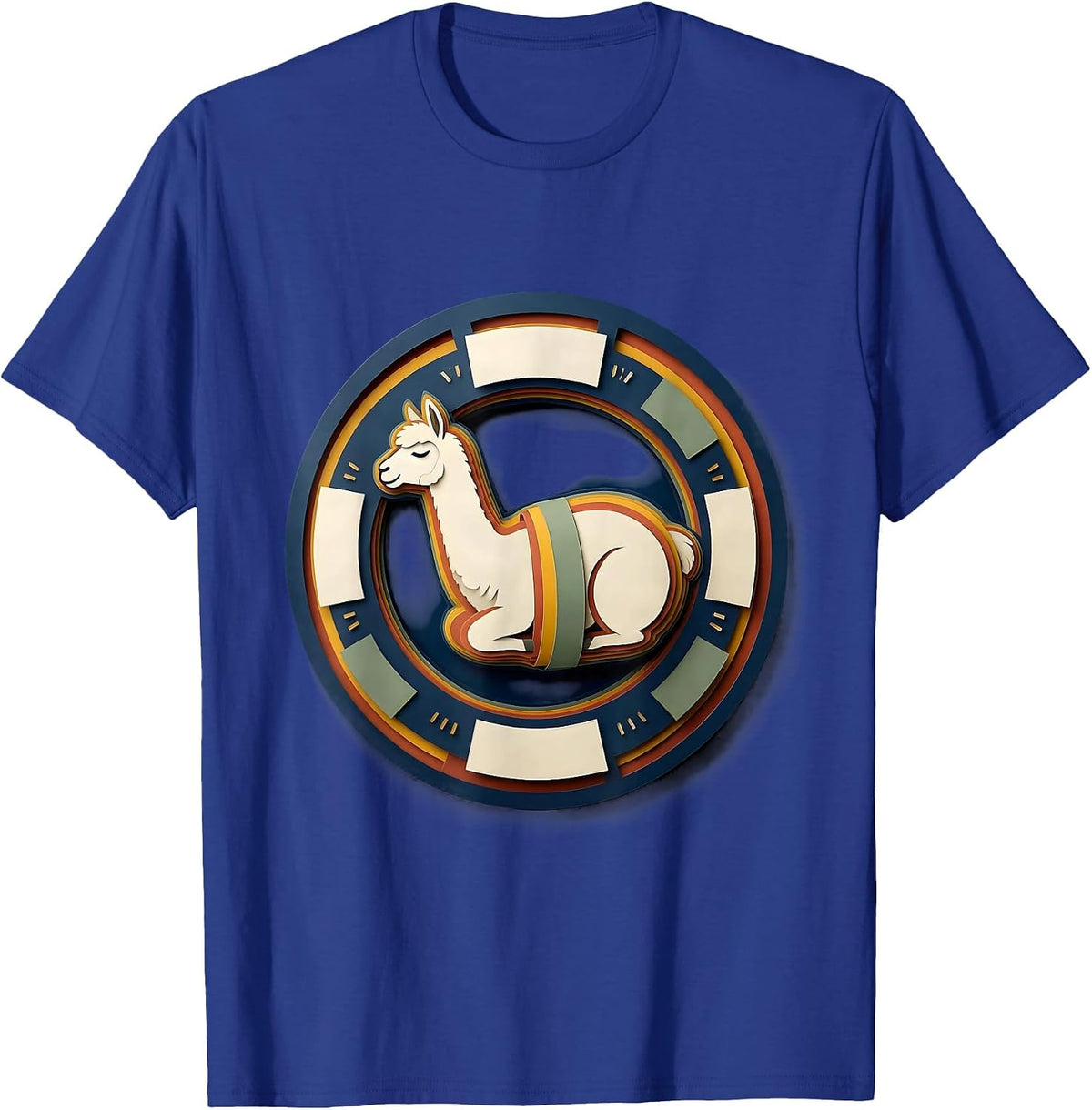 Men's Sleeping Alpaca Cute Animal Lover Pajama Humor T-Shirt - Royal Blue