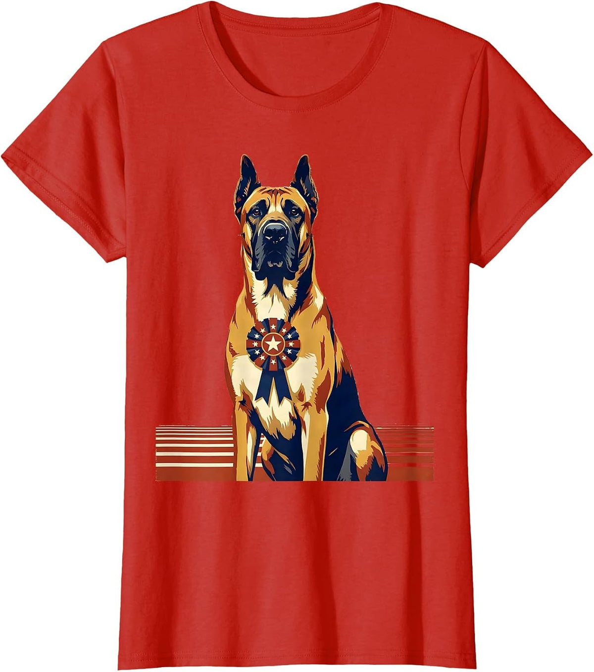 Women's Great Dane Patriotic 4th of July Dog Breed Pride T-Shirt - Red