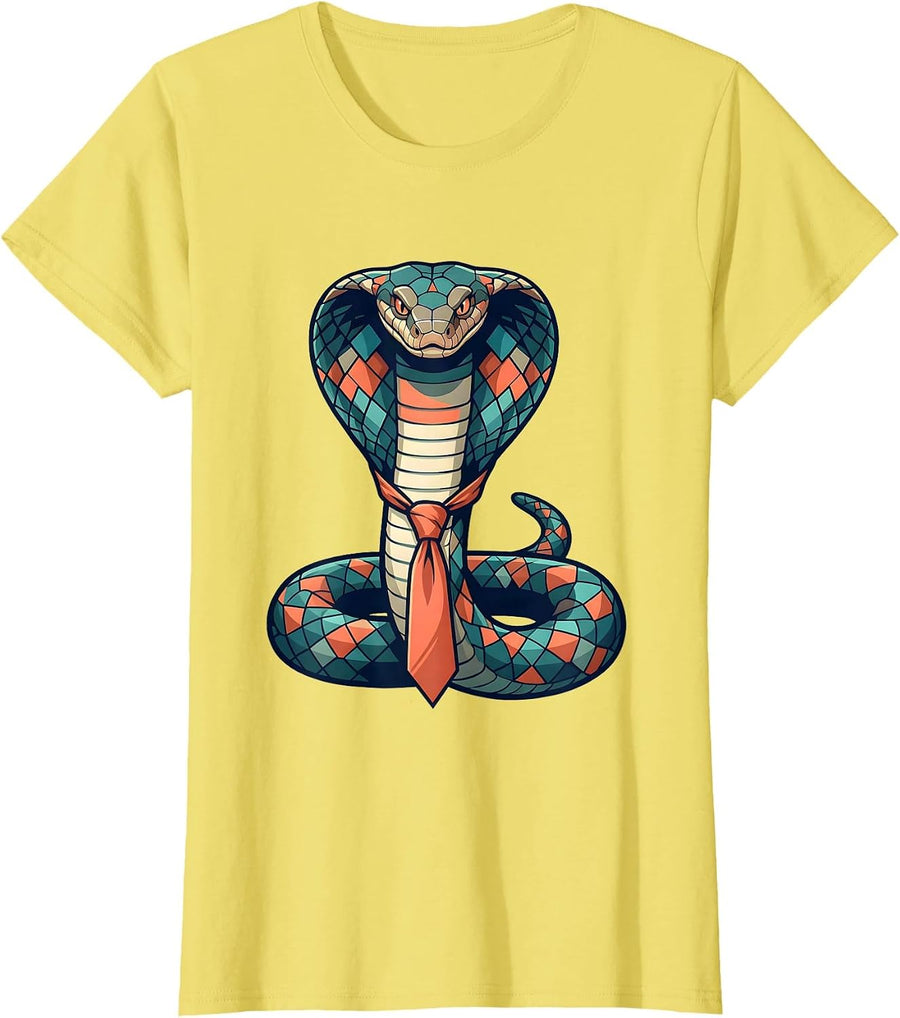 Charming Snake in Silk Tie Rizz Em With the Tism T-Shirt - Lemon Yellow