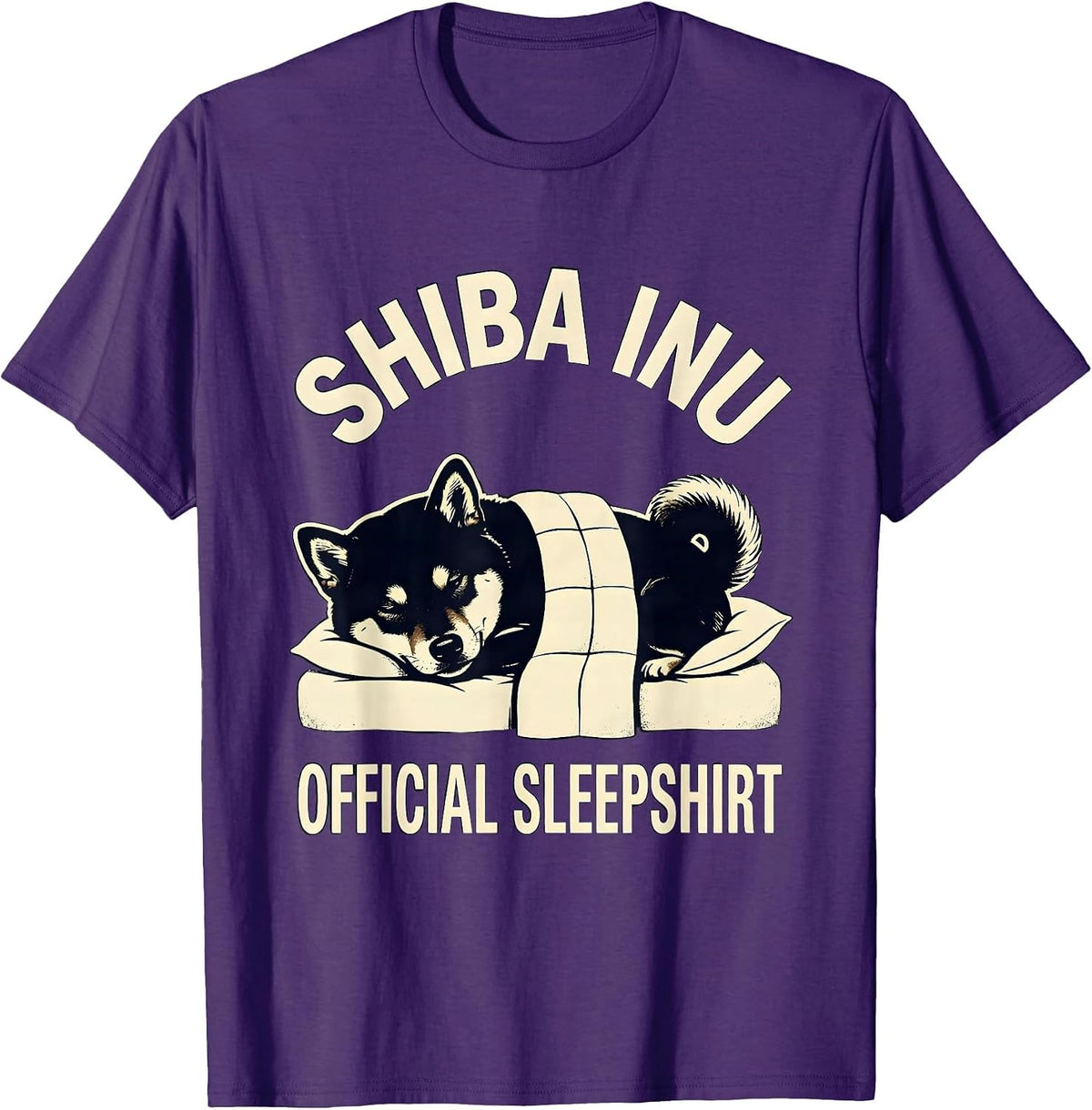Men's Shiba Inu Official Sleepshirt Cozy Dog Lover Gift T-Shirt - Purple