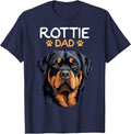 Rottie Dad Rottweiler Dog T-Shirt - Navy Blue