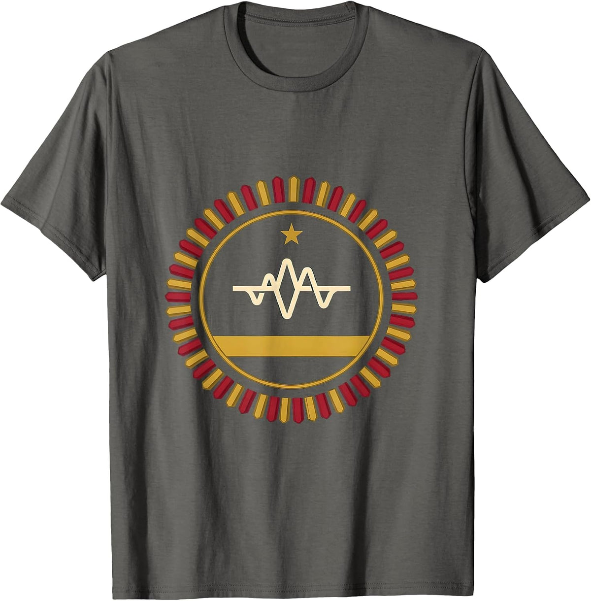 Men's Sealed Airway Badge Respiratory Therapist Christmas Humor T-Shirt - Asphalt Grey