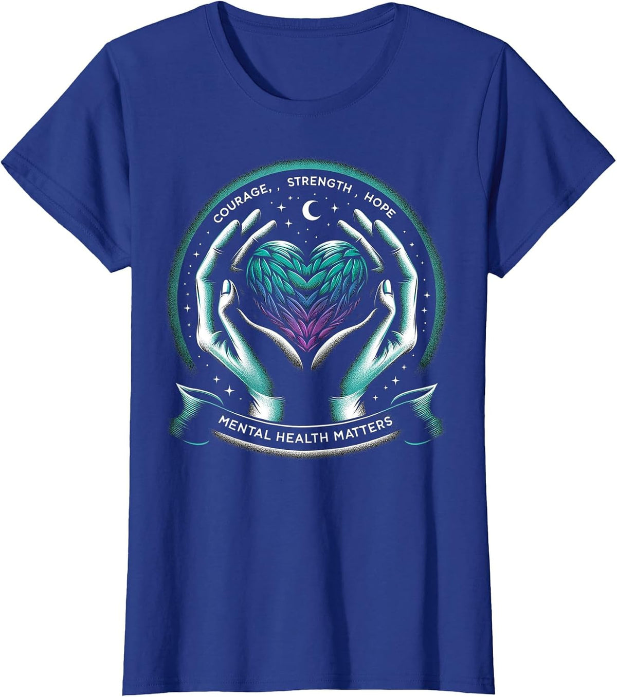 Suicide Prevention Awareness Mental Health Counseling T-Shirt - Royal Blue