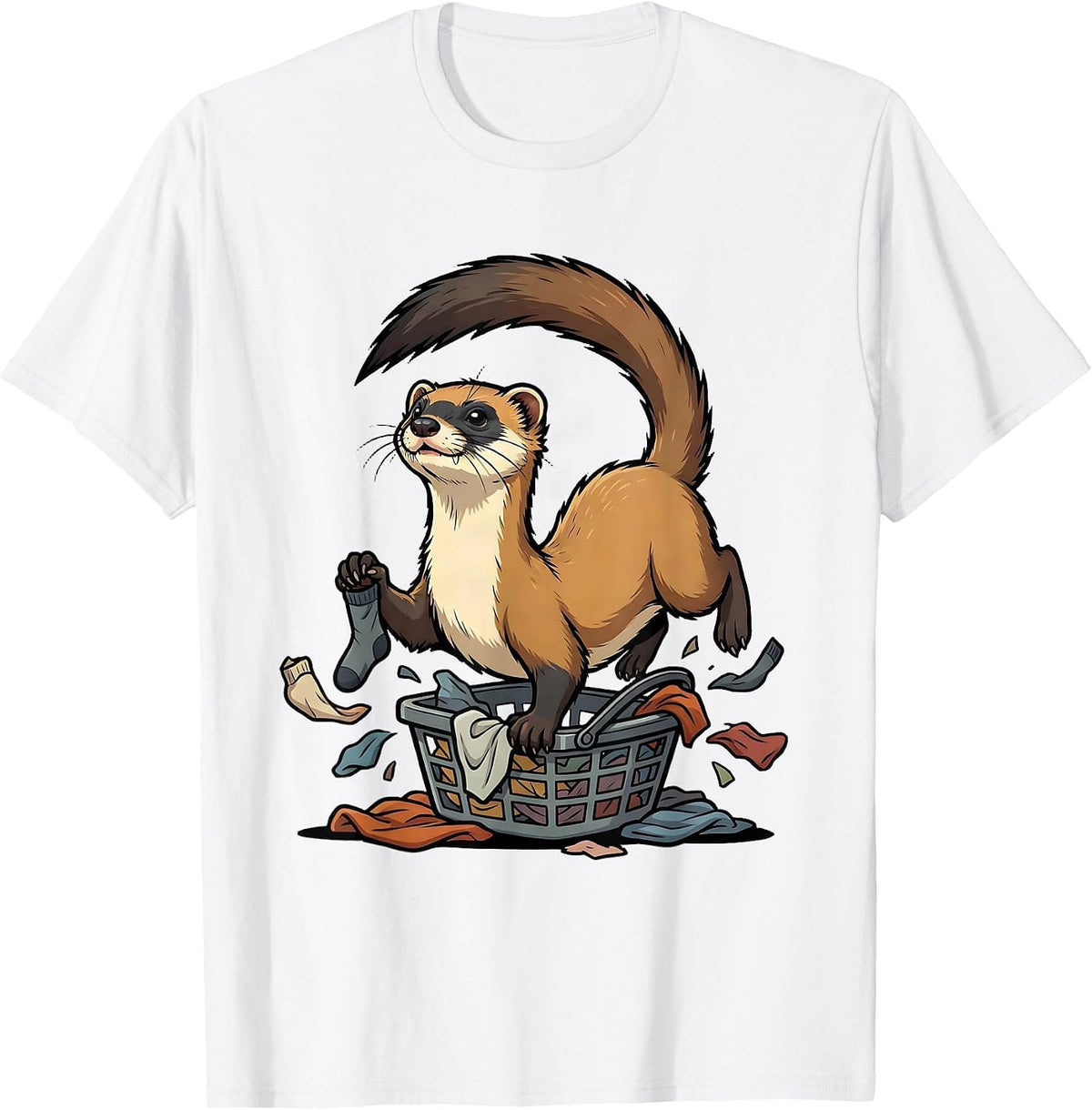 Masked Ferret Triumph Funny Ferret Lover Gift T-Shirt - White