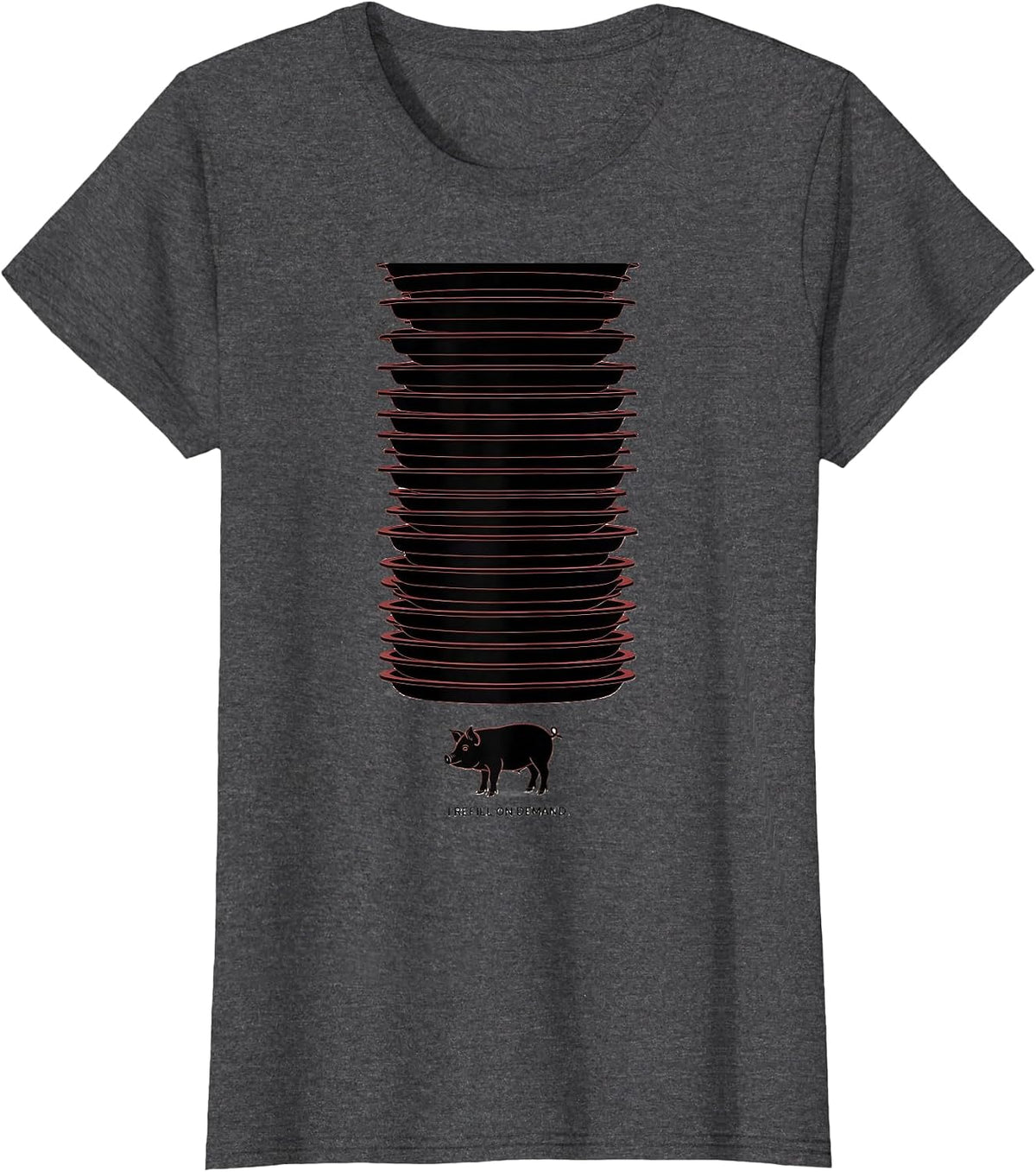 Women's I Refill On Demand Funny Guinea Pig Lover Humor T-Shirt - Dark Heather Grey
