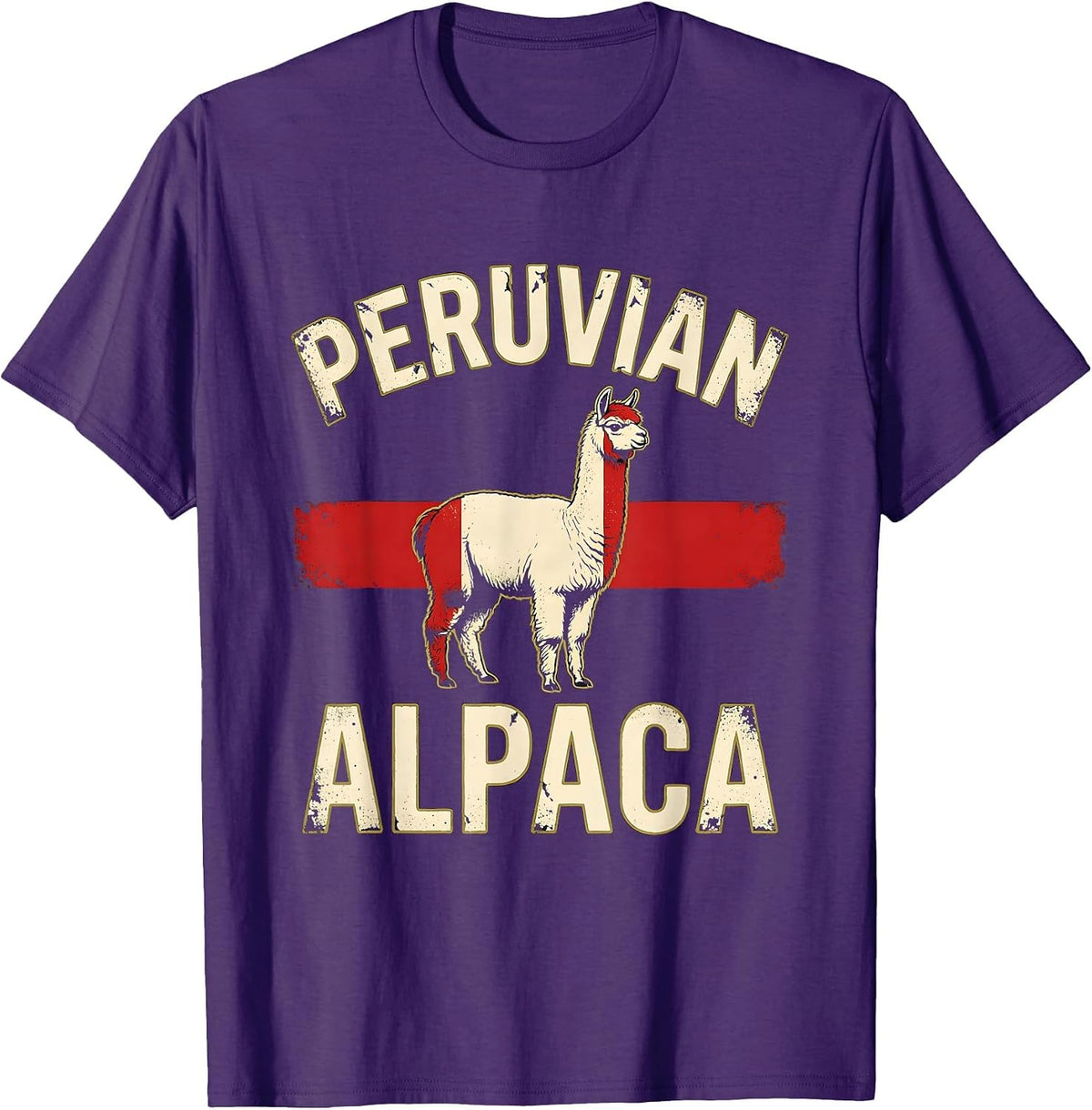 Peruvian Alpaca Heavy Condensed Athletic Peruvian Heritage T-Shirt - Purple