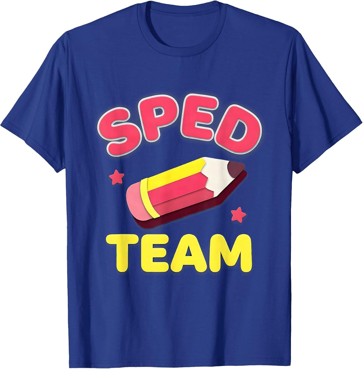 SPED Team Funny Teacher Crew Back To School First Day T-Shirt - Royal Blue