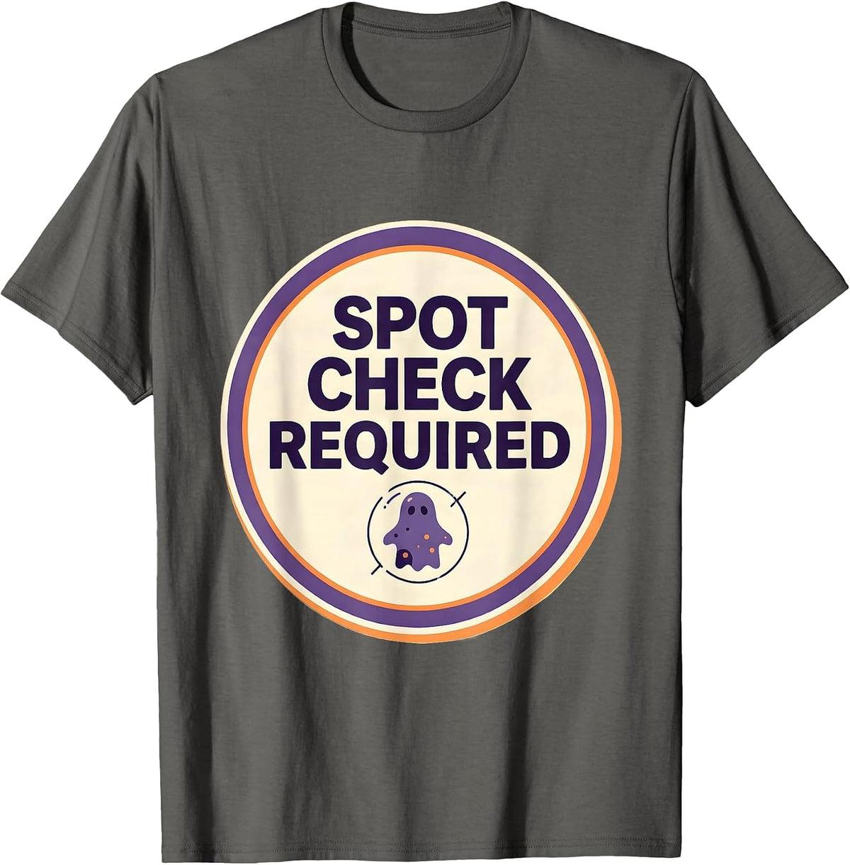 Spot Check Required Minimalist Halloween Dermatology T-Shirt - Asphalt Grey
