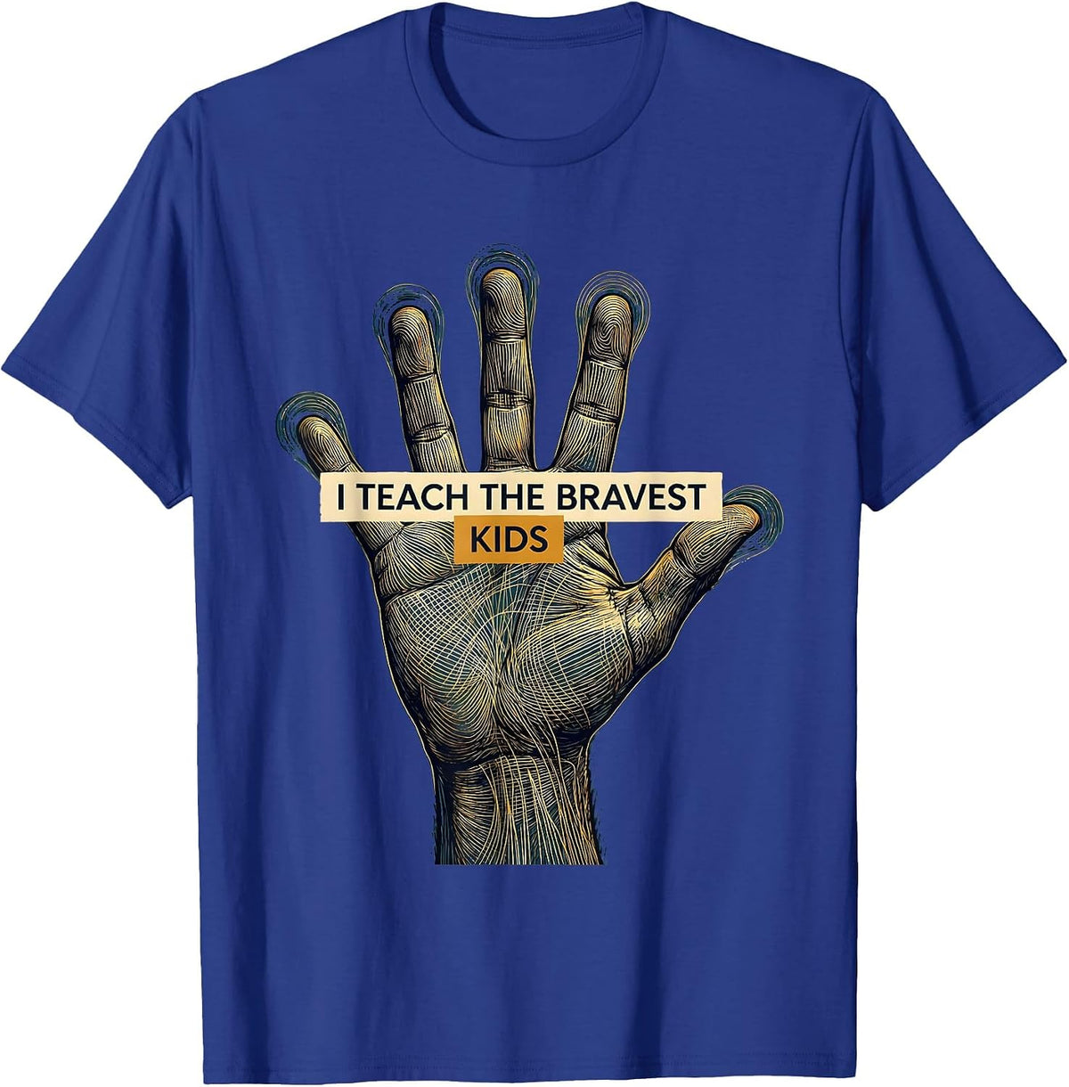 Men's I Teach the Bravest Kids Sped Teacher Design T-Shirt - Royal Blue