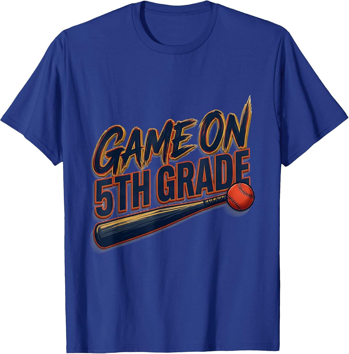 Game On 5th Grade Sign Painter Showcard Back To School T-Shirt - Royal Blue