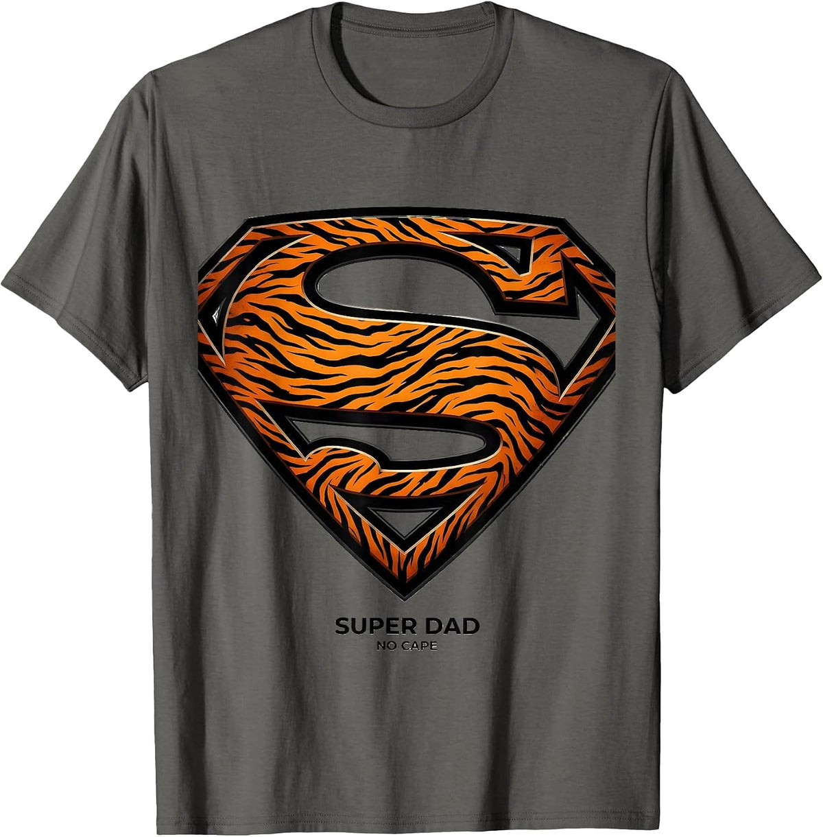 Men's Super Dad No Cape Father's Day Graphic Design T-Shirt - Asphalt Grey