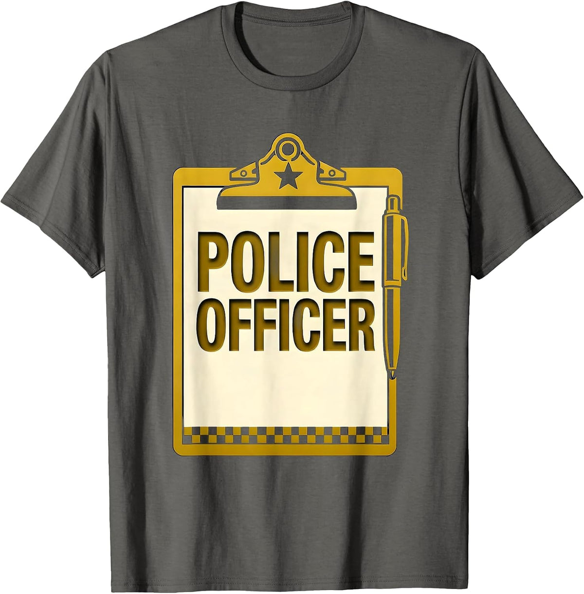Men's Police Officer Halloween Costume for Kids and Adults T-Shirt - Asphalt Grey