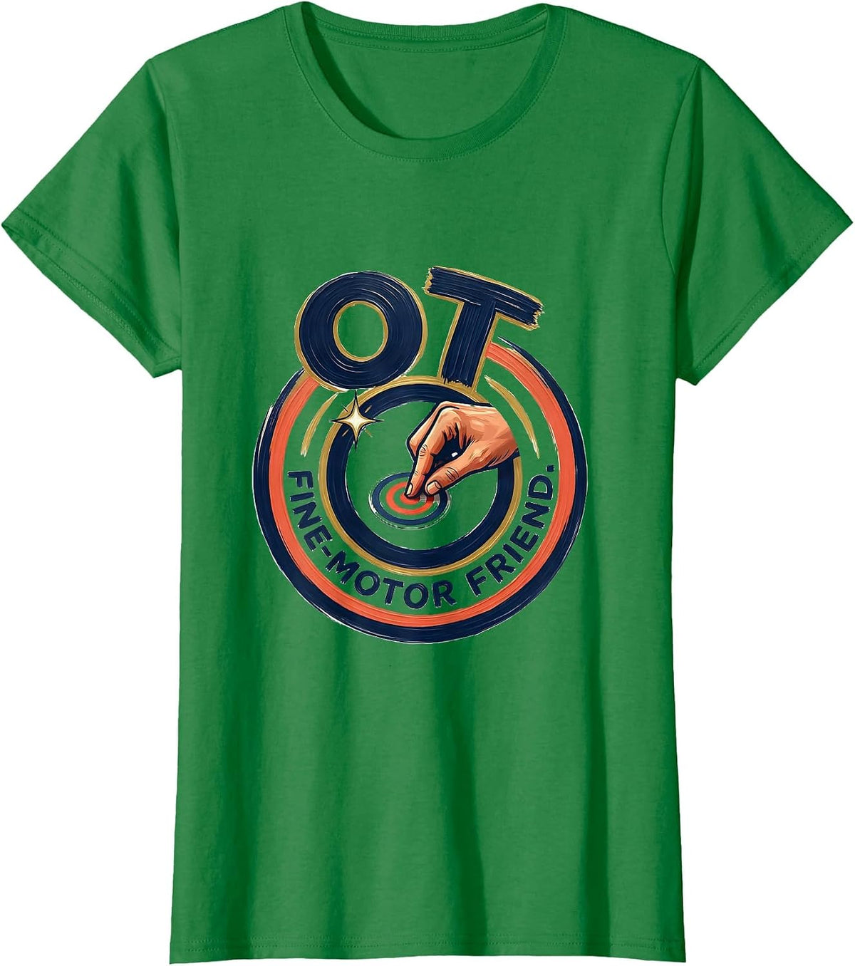 Women's OT Fine-Motor Friend Occupational Therapy Professional Pride T-Shirt - Kelly Green