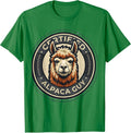 Men's Certified Alpaca Guy Funny Alpaca Lover Mascot Logo T-Shirt - Kelly Green