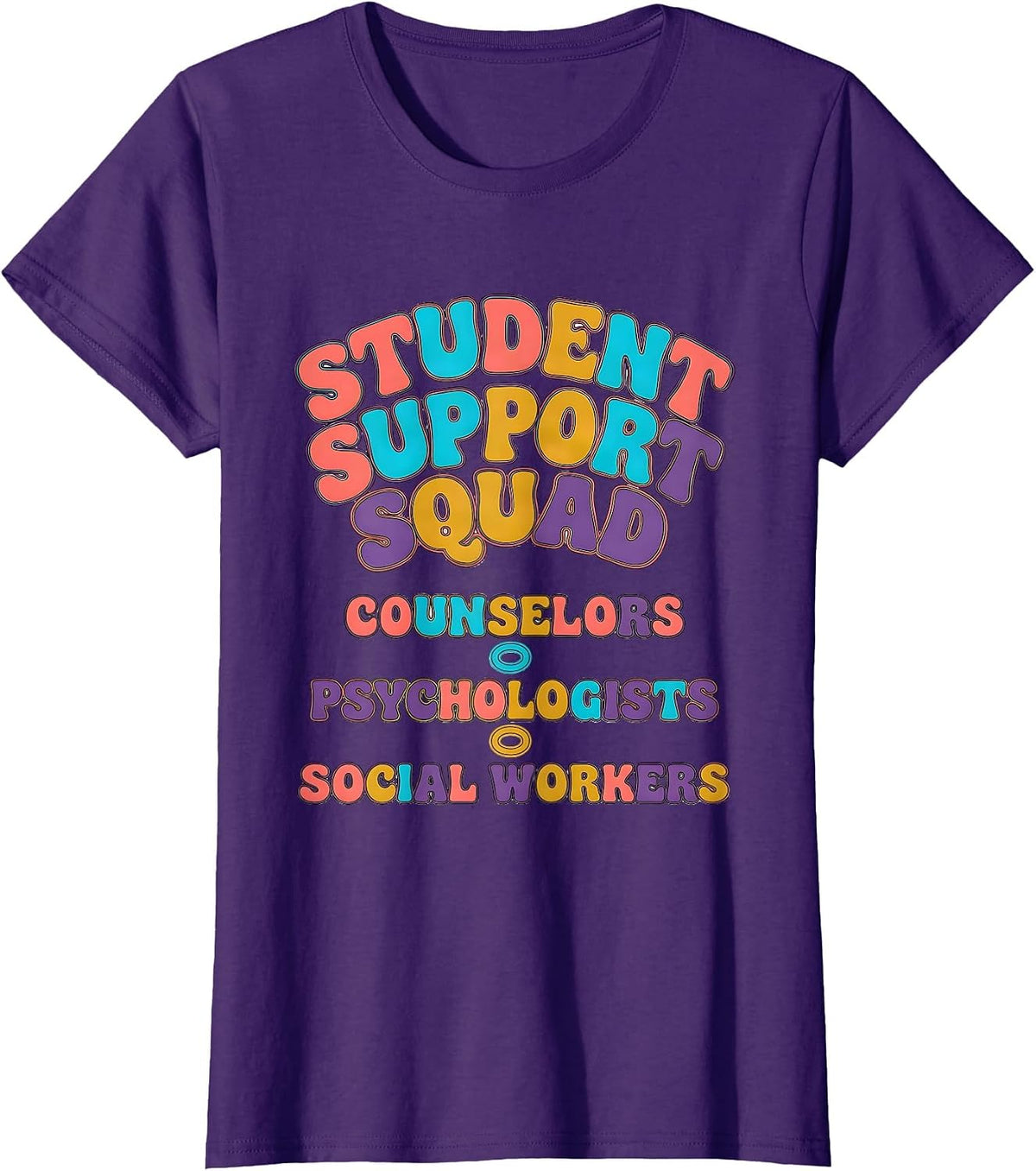 Student Support Squad Counselors Psychologists Social T-Shirt - Purple