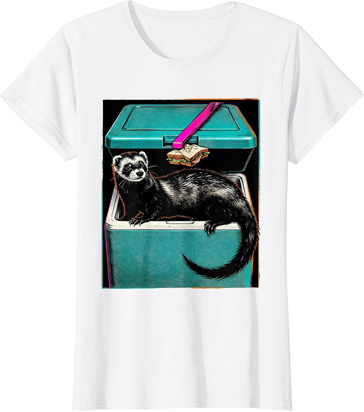 Ferret Cooler Escape Funny Ferret Lover Gift T-Shirt - White