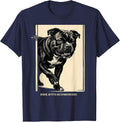 Beware, My Pittie Has Separation Issues Funny Pitbull Mom T-Shirt - Navy Blue