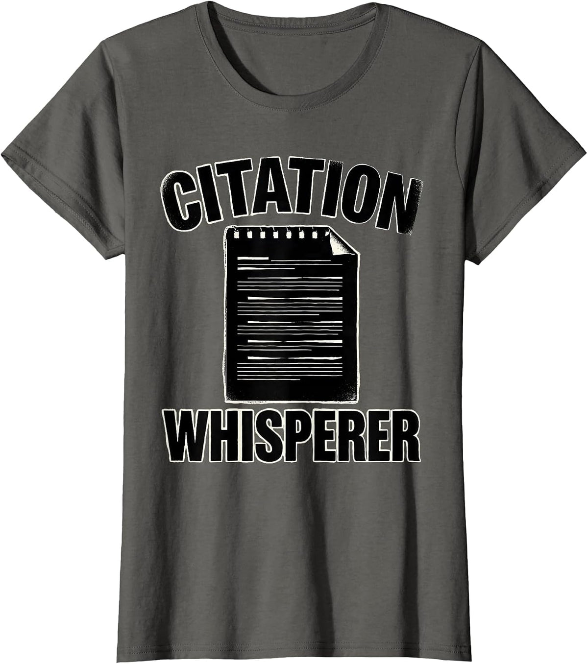 Women's Citation Whisperer Funny Police Officer Gift For Cop Law T-Shirt - Asphalt Grey
