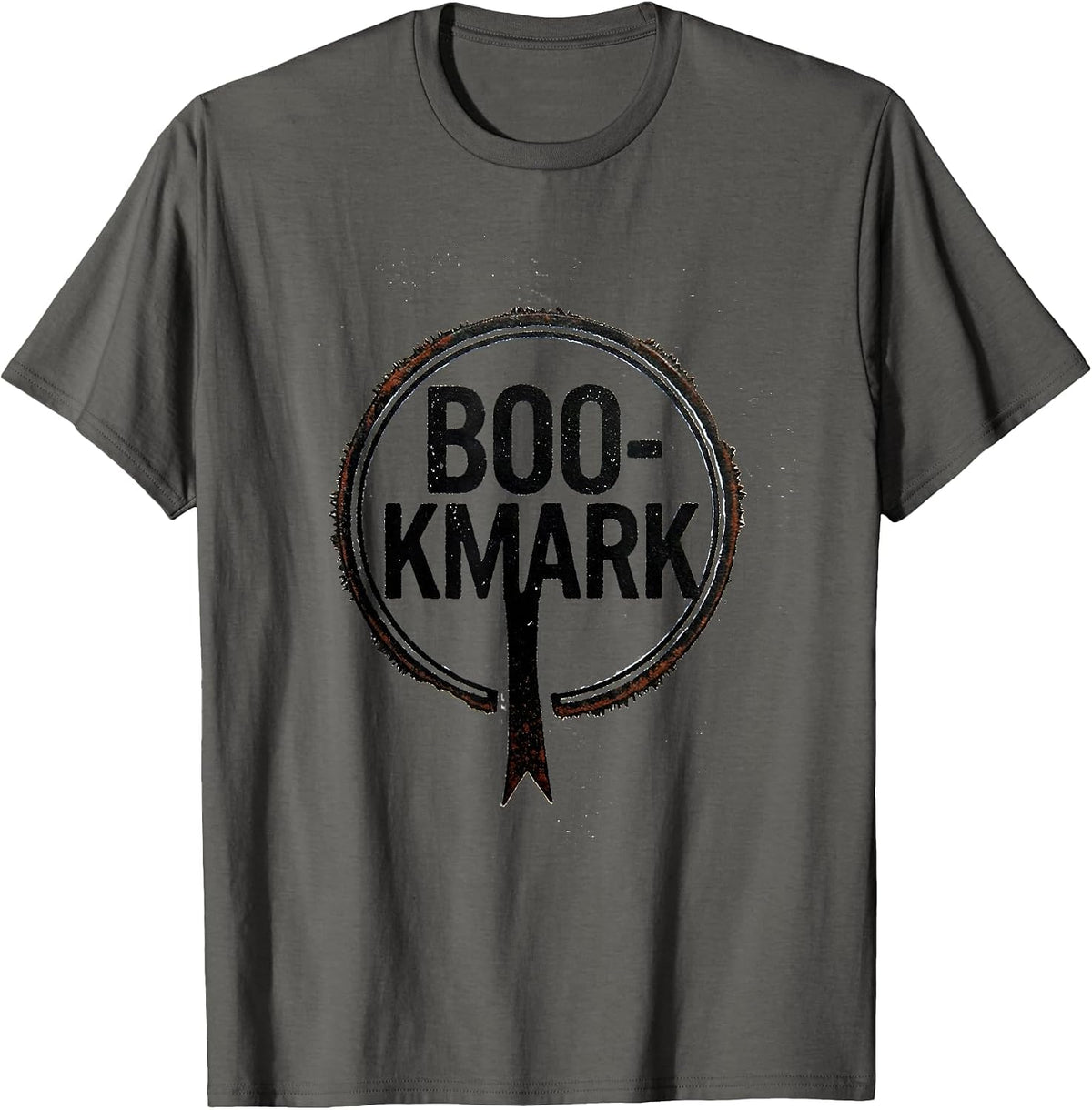 Men's Boo-kmark Whimsical Teacher Halloween Pumpkin Fall In Love T-Shirt - Asphalt Grey