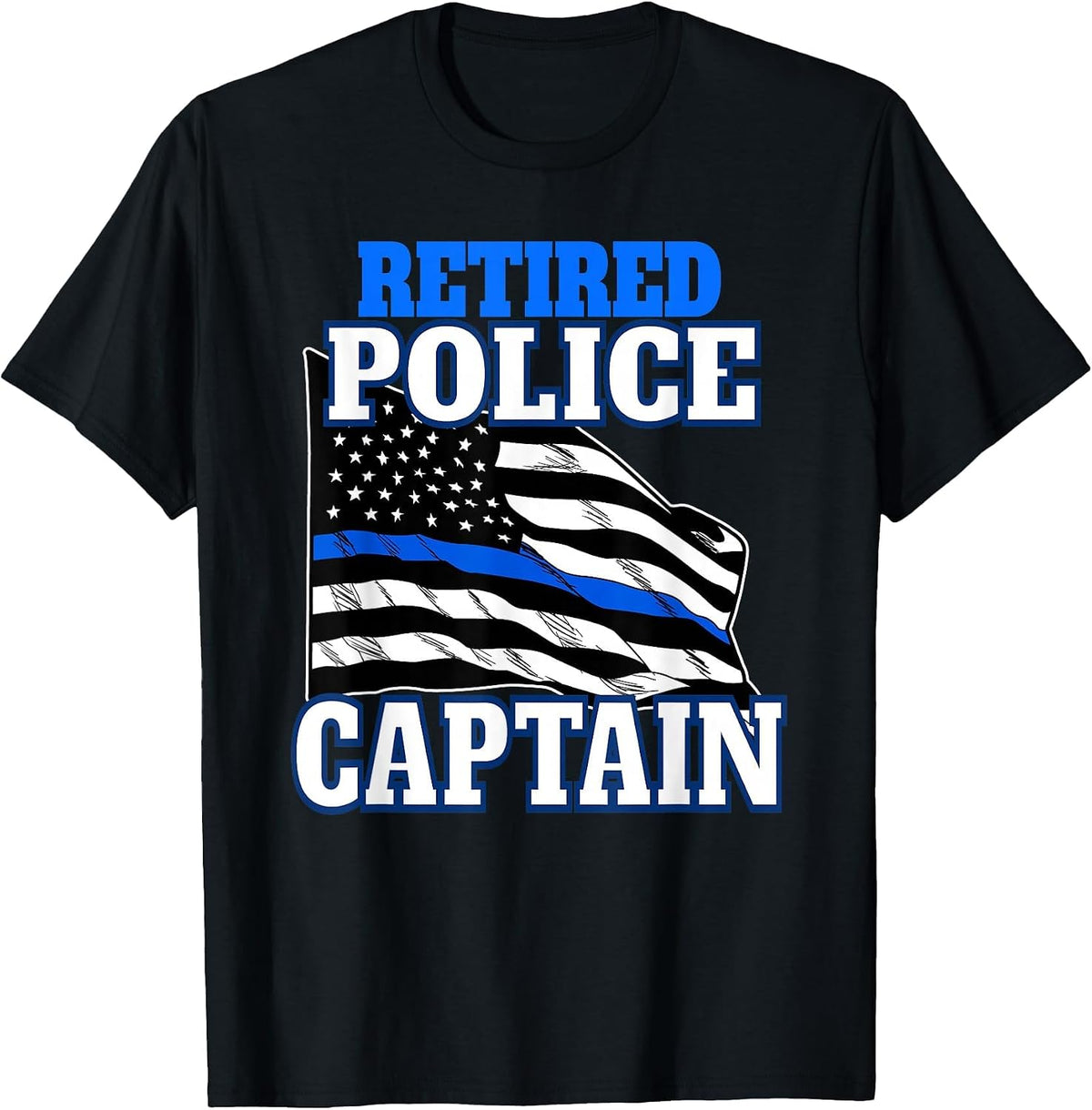 Retired Police Captain Police Officer Retirement T-Shirt - Black
